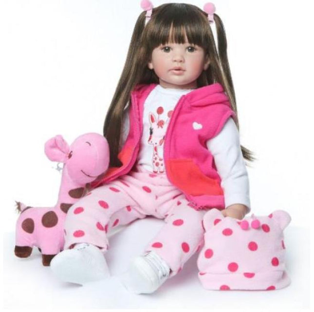 Children's Collectible Doll Reborn Girl Lea (Vinyl Doll) Height 60 cm/23.6 inch