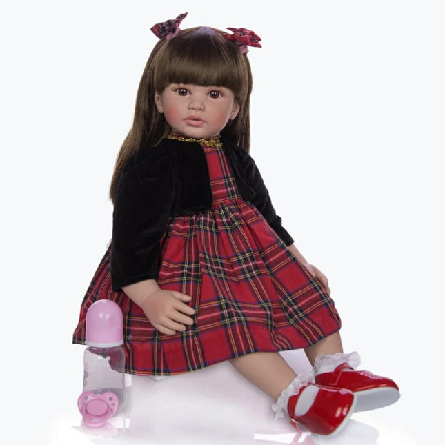 Silicone Collectible Doll Reborn Girl Nika. Vinyl softcover 60 cm/23.6 inch