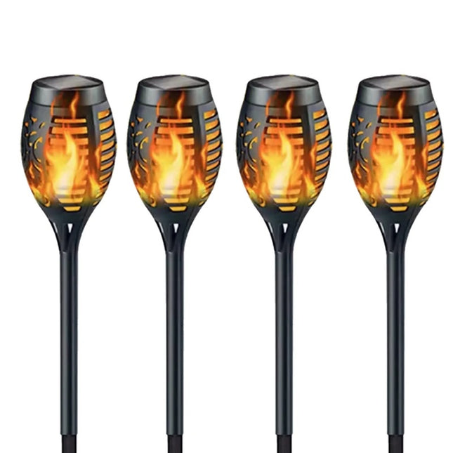 Solar Lights Outdoor Garden Solar Flame Lights with Flickering Dancing Lights IP68 Waterproof