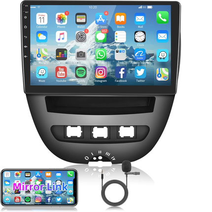 Car Stereo Topway for Peugeot 107 10" Android 14 GPS