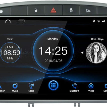 Car Stereo Topway for Peugeot 308 07-13, 408 2011+ 9" Android 14 GPS