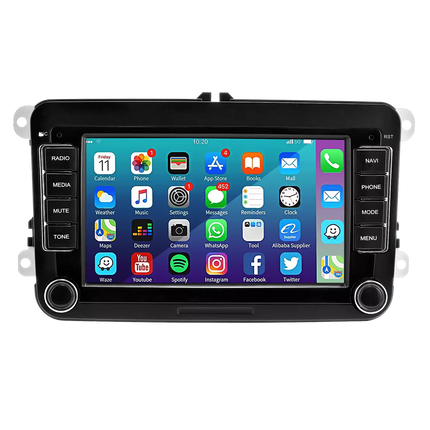 Car radio Topway for volkswagen VW Polo Golf 5 Caddy T5 Tiguan Skoda Seat 7"  Android 14 GPS