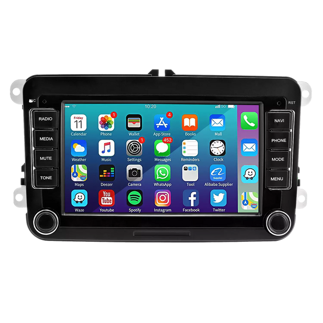 Car radio Topway for volkswagen VW Polo Golf 5 Caddy T5 Tiguan Skoda Seat 7"  Android 14 GPS