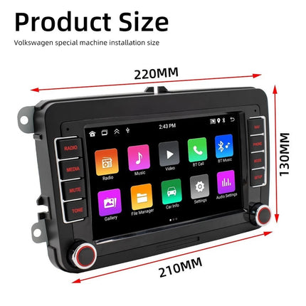 Car radio Topway for volkswagen VW Polo Golf 5 Caddy T5 Tiguan Skoda Seat 7"  Android 14 GPS
